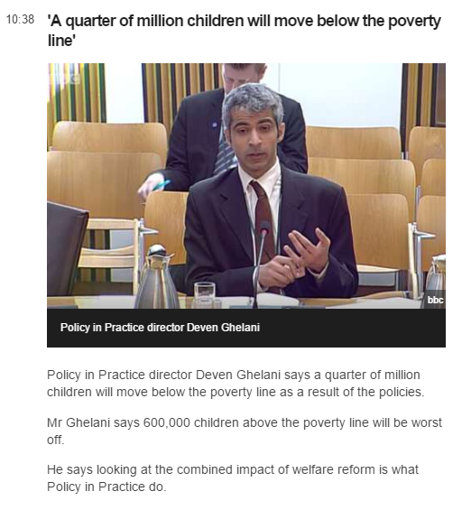 Policy in Practice director Deven Ghelani giving evidence to Scottish Parliament Social Security Committee on 25 May 2017