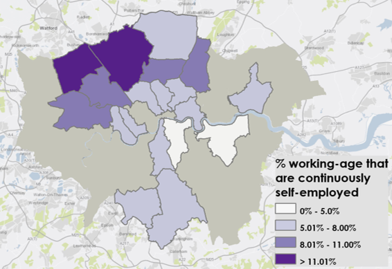self employed workers on low incomes
