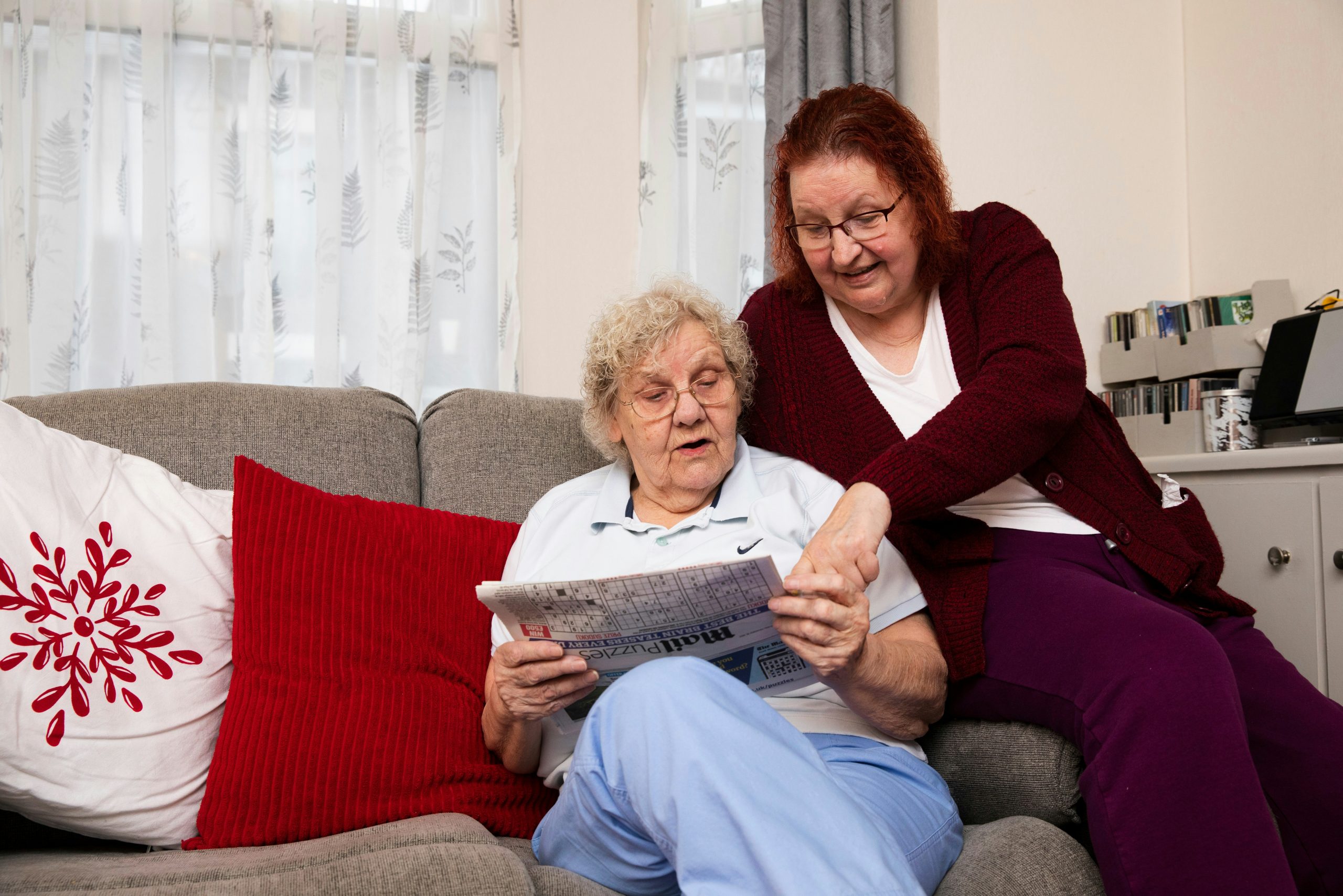 Carer visiting elderly lady