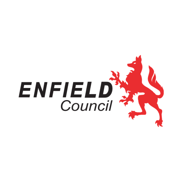 Enfiled logo (colour on white)
