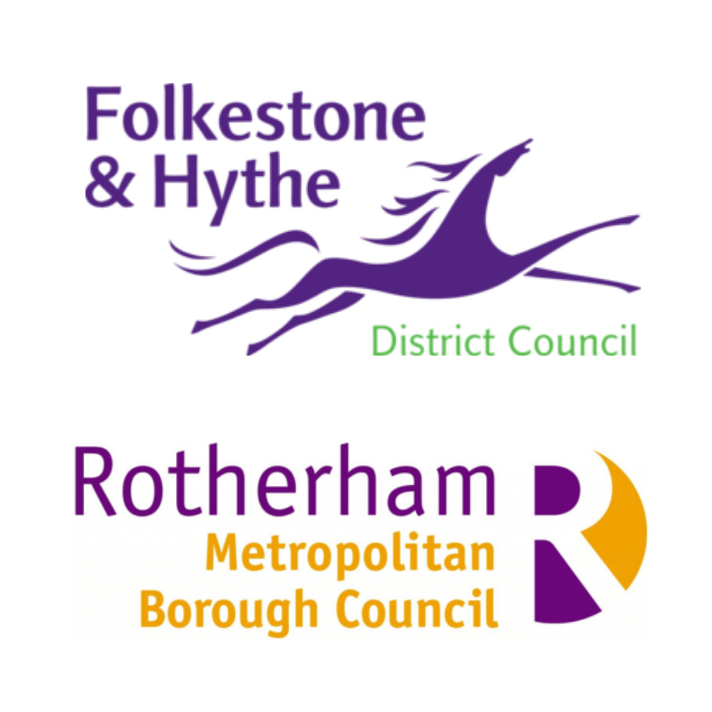 Folkestone and Rotherham logos