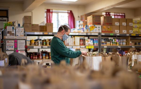 Photo of a food bank to illustrate a blog post on how admin data can tell us more about poverty rates in the UK